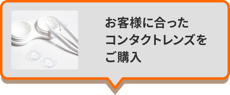 お客様に合ったコンタクトレンズをご購入