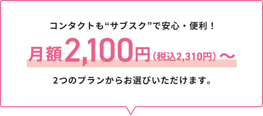 月額2,100円（税込2,310円）～